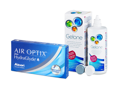 Air Optix plus HydraGlyde (6 kom leća) + Gelone 360 ml