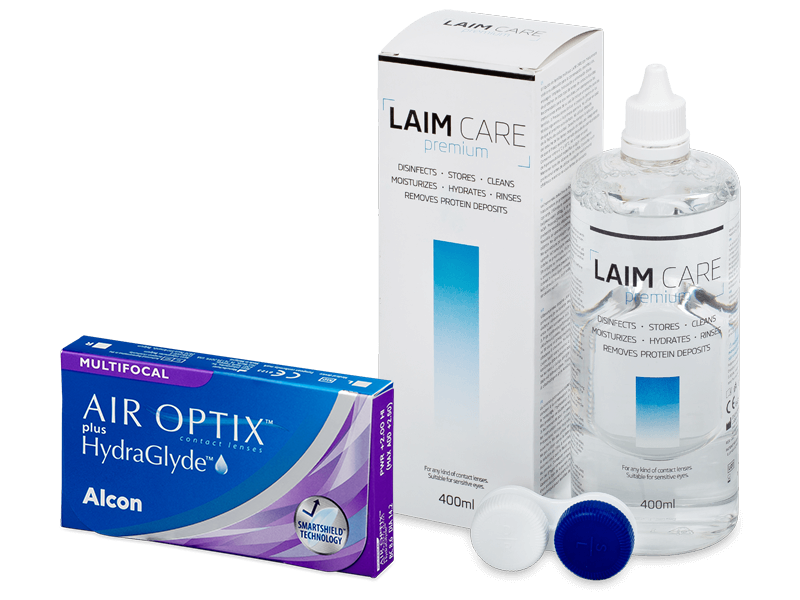 Air Optix plus HydraGlyde Multifocal (6 kom leća) + Laim-Care 400 ml - Ponuda paketa
