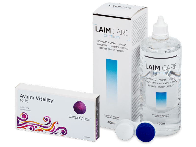 Avaira Vitality Toric (3 kom leća) + Laim-Care 400 ml - Ponuda paketa