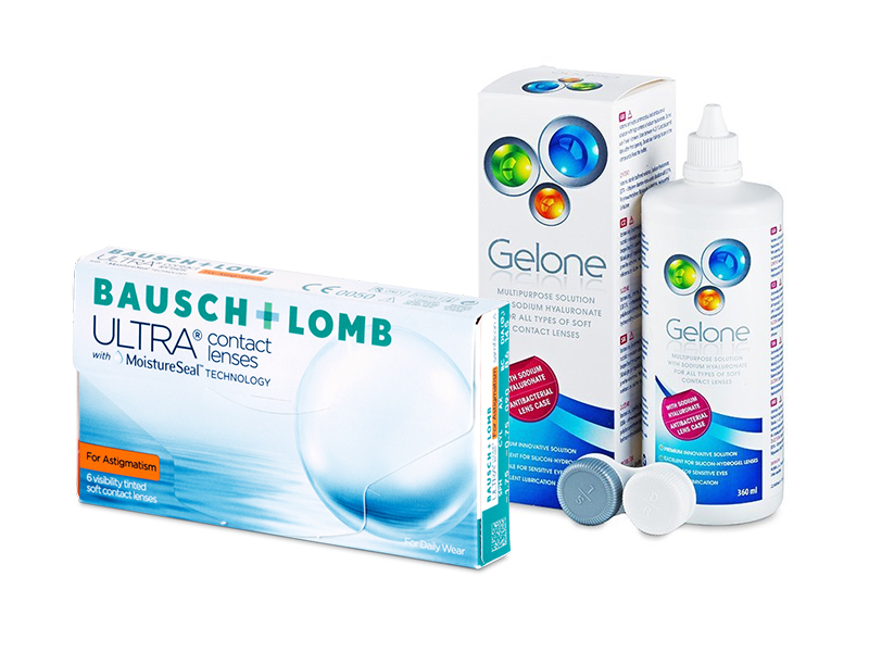 Bausch + Lomb ULTRA for Astigmatism (6 kom leća) + Gelone 360 ml