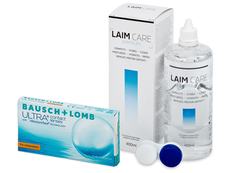 Bausch + Lomb ULTRA for Astigmatism (6 kom leća) + Laim-Care 400 ml - Ponuda paketa