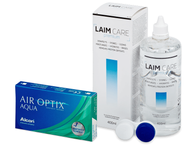 Air Optix Aqua (6 kom leća) + Laim-Care 400 ml