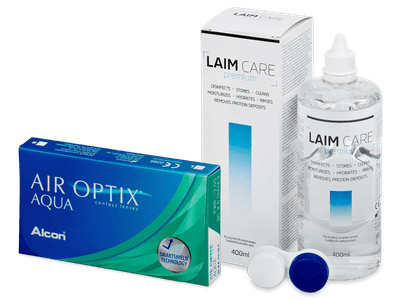 Air Optix Aqua (6 kom leća) + otopina Laim Care 400 ml - Ponuda paketa