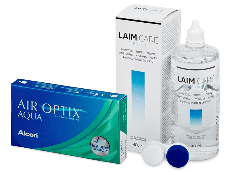Air Optix Aqua (6 kom leća) + otopina Laim Care 400 ml - Ponuda paketa