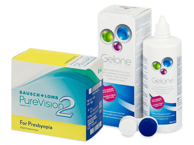 PureVision 2 for Presbyopia (6 kom leća) + otopina Gelone 360 ml