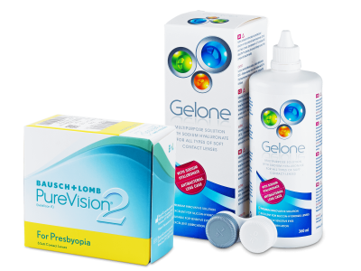 PureVision 2 for Presbyopia (6 kom leća) + Gelone 360 ml