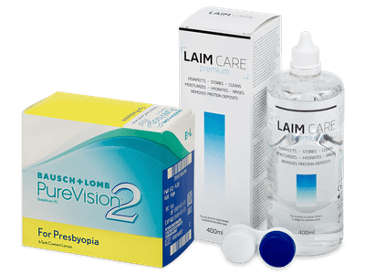 PureVision 2 for Presbyopia (6 kom leća) + otopina Laim Care 400 ml