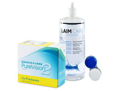 PureVision 2 for Presbyopia (6 kom leća) + Laim-Care 400 ml