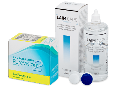 PureVision 2 for Presbyopia (6 kom leća) + Laim-Care 400 ml