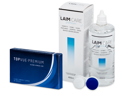 TopVue Premium (6 kom leća) + Laim-Care 400 ml