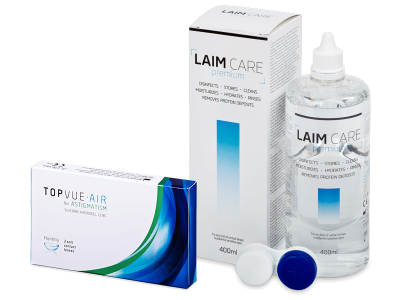 TopVue Air for Astigmatism (3 kom leća) + Laim-Care 400 ml