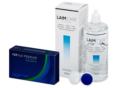 TopVue Premium for Astigmatism (6 kom leća) + Laim-Care 400 ml