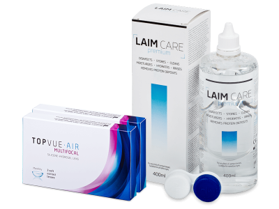 TopVue Air Multifocal (6 kom leća) + Laim-Care 400 ml