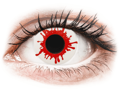 ColourVUE Crazy Lens - Wild Blood - jednodnevne leće bez dioptrije (2 kom leća) - Kontaktne leće u boji
