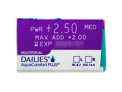 Dailies AquaComfort Plus Multifocal (90 kom leća) - Pregled parametara leća