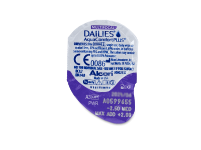 Dailies AquaComfort Plus Multifocal (90 kom leća) - Pregled blister pakiranja 