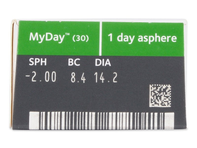 MyDay daily disposable (90 kom leća) - Pregled parametara leća