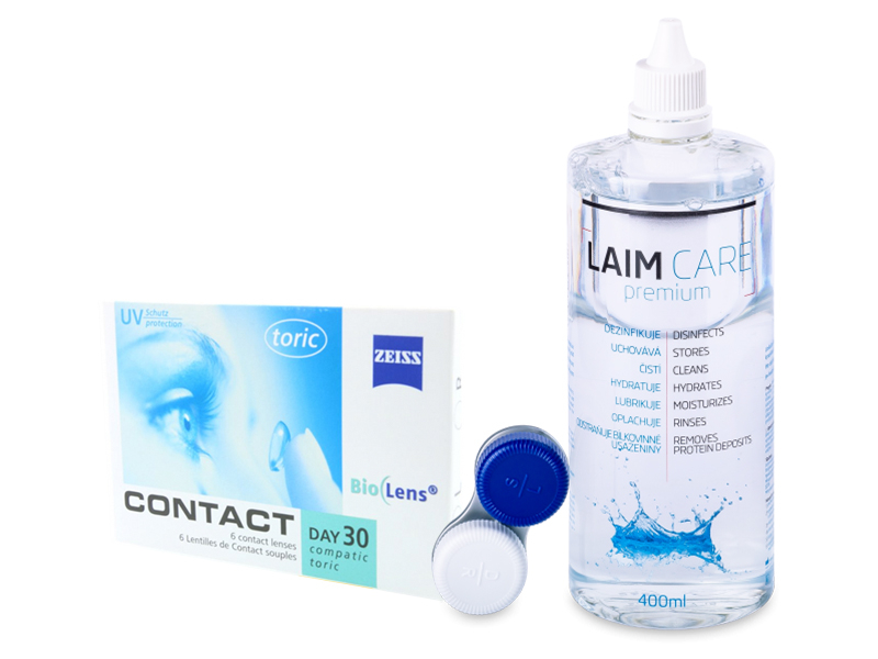 Contact Compatic Day 30 Toric (6 kom leća) + Laim-Care 400 ml - packa