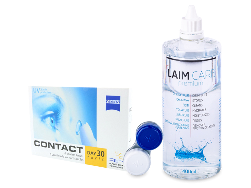 Contact Day 30 Toric (6 kom leća) + Laim-Care 400 ml - package deal