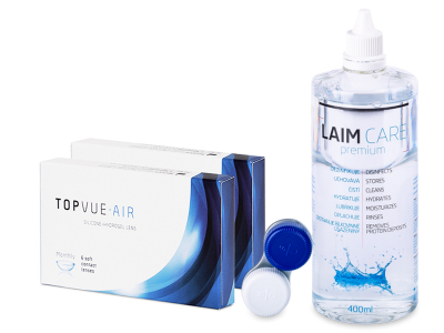 TopVue Air (12 kom leća) + Laim-Care 400 ml