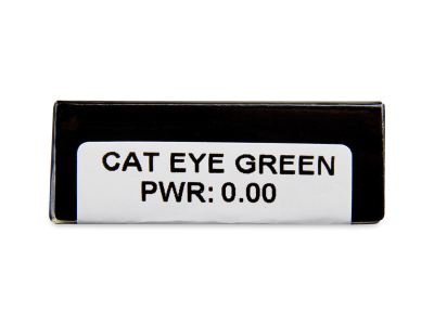 CRAZY LENS - Cat Eye Green - jednodnevne leće bez dioptrije (2 kom leća) - Pregled parametara leća