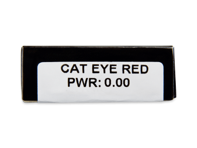 CRAZY LENS - Cat Eye Red - jednodnevne leće bez dioptrije (2 kom leća) - Pregled parametara leća