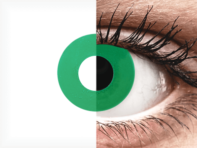 CRAZY LENS - Emerald Green - jednodnevne leće dioptrijske (2 kom leća)