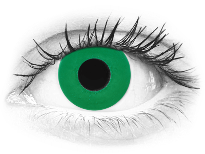 CRAZY LENS - Emerald Green - jednodnevne leće bez dioptrije (2 kom leća)