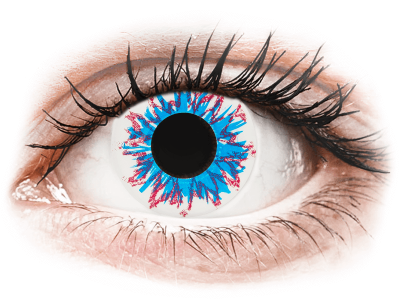 CRAZY LENS - Harlequin - jednodnevne leće dioptrijske (2 kom leća) - Kontaktne leće u boji