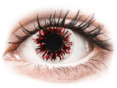 CRAZY LENS - Harlequin Black - jednodnevne leće bez dioptrije (2 kom leća)