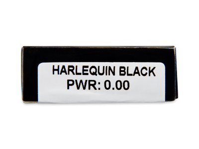 CRAZY LENS - Harlequin Black - jednodnevne leće bez dioptrije (2 kom leća) - Pregled parametara leća
