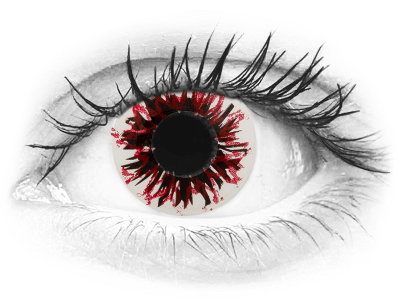 CRAZY LENS - Harlequin Black - jednodnevne leće dioptrijske (2 kom leća)
