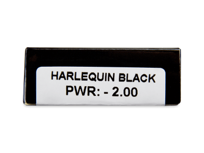 CRAZY LENS - Harlequin Black - jednodnevne leće dioptrijske (2 kom leća) - Pregled parametara leća