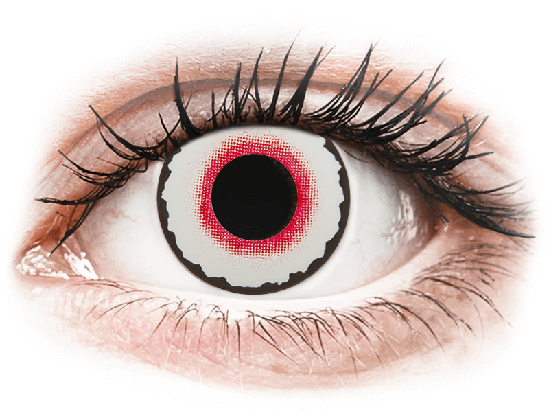CRAZY LENS - Mad Clown - jednodnevne leće dioptrijske (2 kom leća) - Kontaktne leće u boji