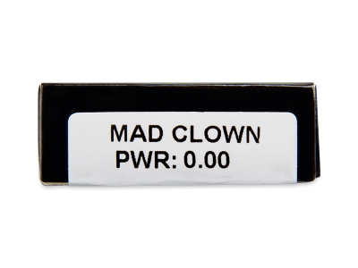 CRAZY LENS - Mad Clown - jednodnevne leće bez dioptrije (2 kom leća) - Pregled parametara leća