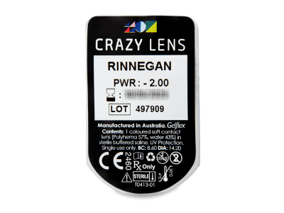CRAZY LENS - Rinnegan - jednodnevne leće dioptrijske (2 kom leća) - Pregled blister pakiranja 