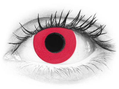 CRAZY LENS - Solid Red - jednodnevne leće dioptrijske (2 kom leća)