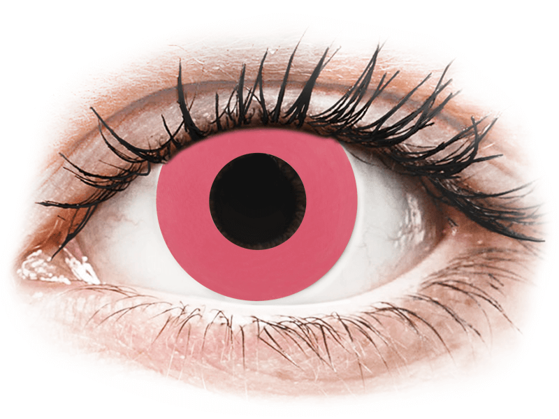 CRAZY LENS - Solid Rose - jednodnevne leće bez dioptrije (2 kom leća) - Kontaktne leće u boji