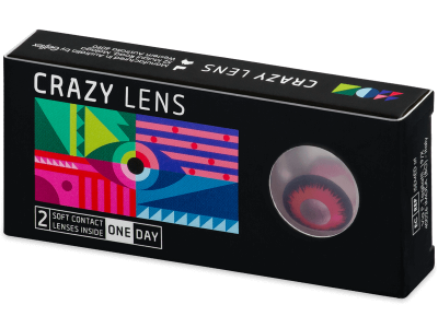 CRAZY LENS - Vampire Queen - jednodnevne leće dioptrijske (2 kom leća) - Kontaktne leće u boji