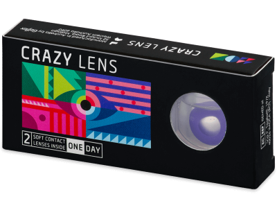 CRAZY LENS - Solid Violet - jednodnevne leće dioptrijske (2 kom leća) - Kontaktne leće u boji