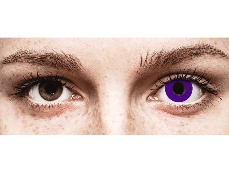 CRAZY LENS - Solid Violet - jednodnevne leće dioptrijske (2 kom leća)