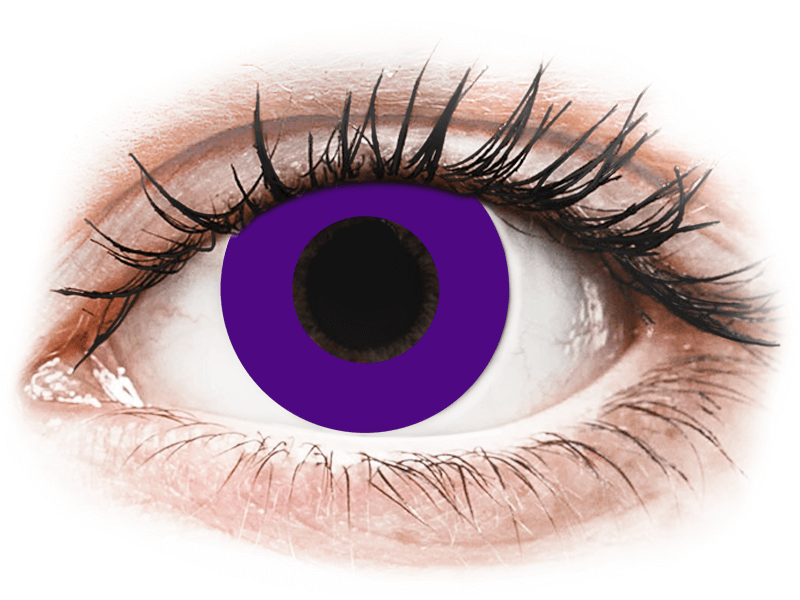CRAZY LENS - Solid Violet - jednodnevne leće bez dioptrije (2 kom leća) - Kontaktne leće u boji