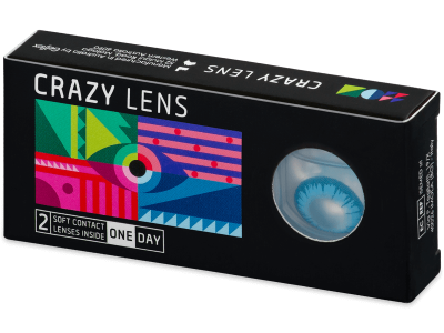 CRAZY LENS - White Walker - jednodnevne leće dioptrijske (2 kom leća) - Kontaktne leće u boji