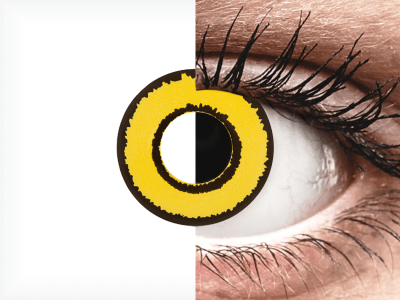 CRAZY LENS - Yellow Twilight - jednodnevne leće dioptrijske (2 kom leća)