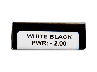 CRAZY LENS - White Black - jednodnevne leće dioptrijske (2 kom leća) - Pregled parametara leća
