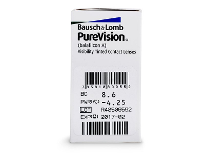 PureVision (6 kom leća) - Pregled parametara leća
