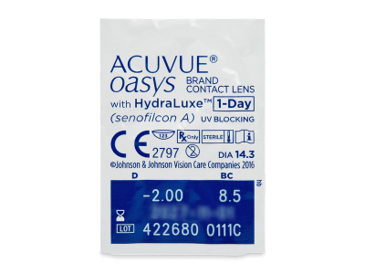 Acuvue Oasys 1-Day with Hydraluxe (30 kom leća) - Pregled blister pakiranja 