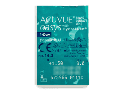 Acuvue Oasys 1-Day with Hydraluxe (30 kom leća) - Pregled blister pakiranja 
