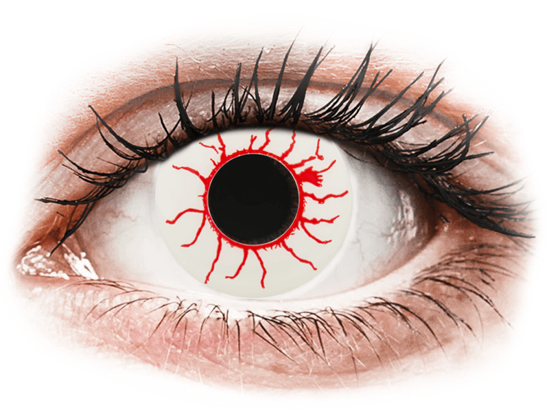 CRAZY LENS - Red Viper - jednodnevne leće bez dioptrije (2 kom leća) - Kontaktne leće u boji