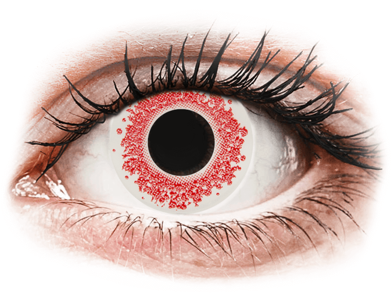 CRAZY LENS - Red Wedding - jednodnevne leće bez dioptrije (2 kom leća) - Kontaktne leće u boji